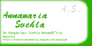 annamaria svehla business card